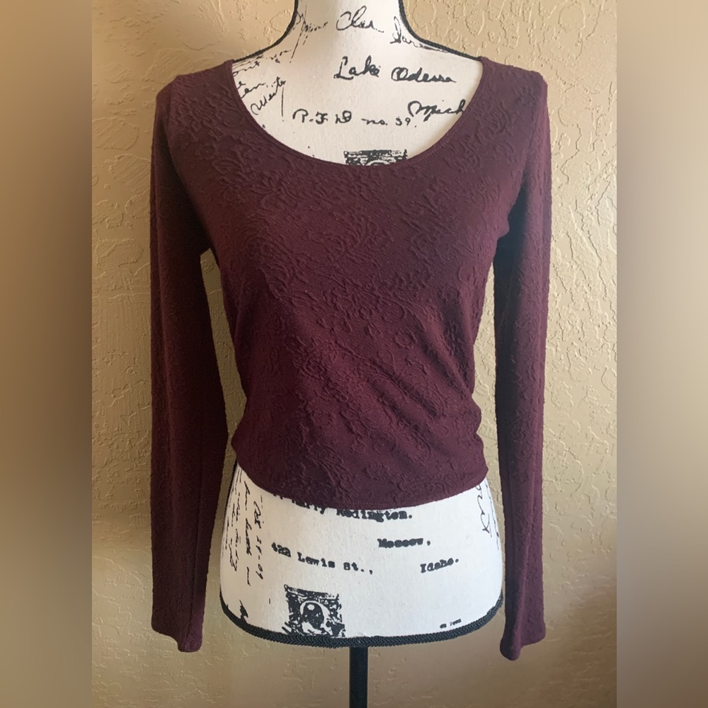 Abercrombie & Fitch Maroon Long Sleeve Top